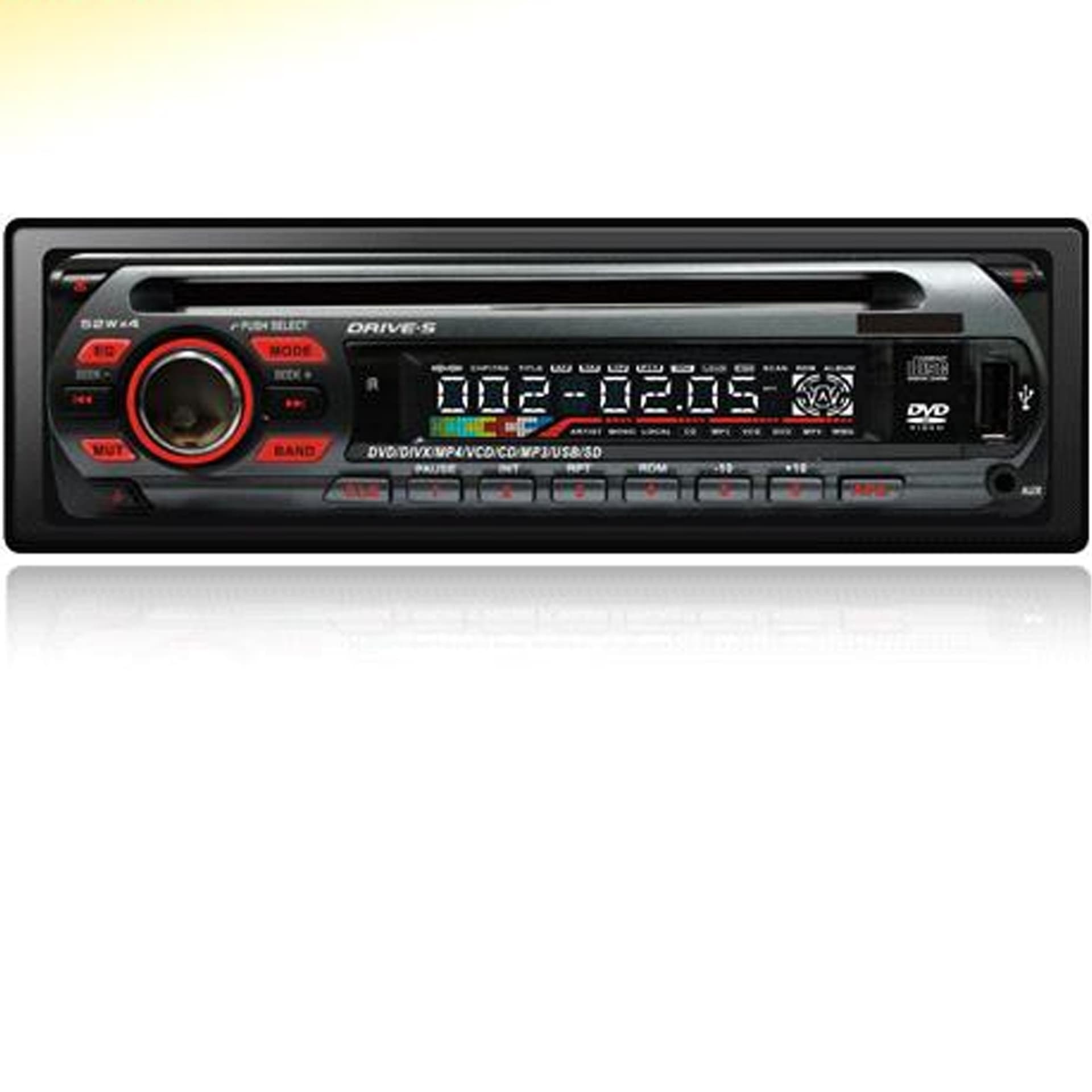 AUTORADIO STEREO PER MACCHINA AUTO RADIO 52W X 4 FM MP3 USB SD/MMC DVD CD AUX - 2