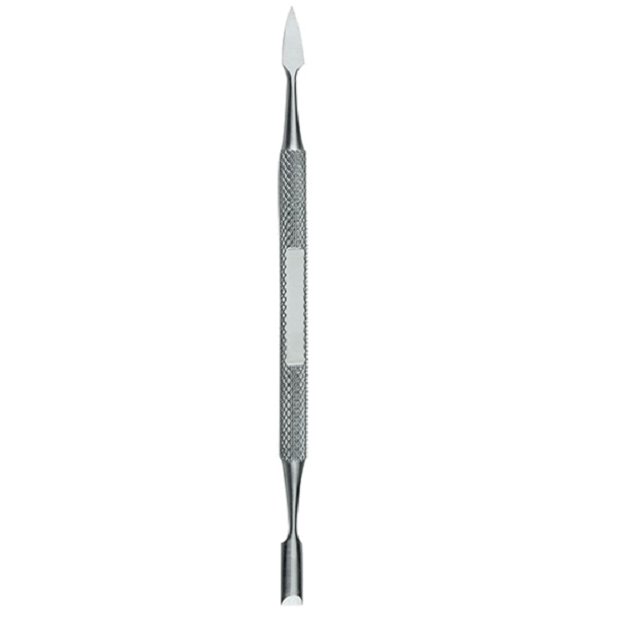 FERRETTO CUTICOLE DOPPIO SPINGI PELLE TONDO E COLTELLO PUNTA IN ACCIAIO MANICURE