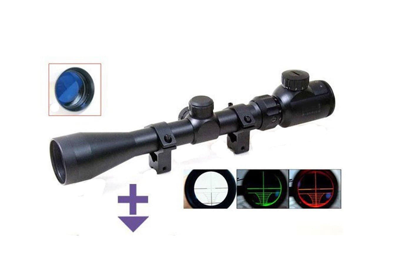 MIRINO OTTICO DI PRECISIONE PER FUCILE CARABINA CON RETICOLO ILLUMINATO 3-9X40E - 2