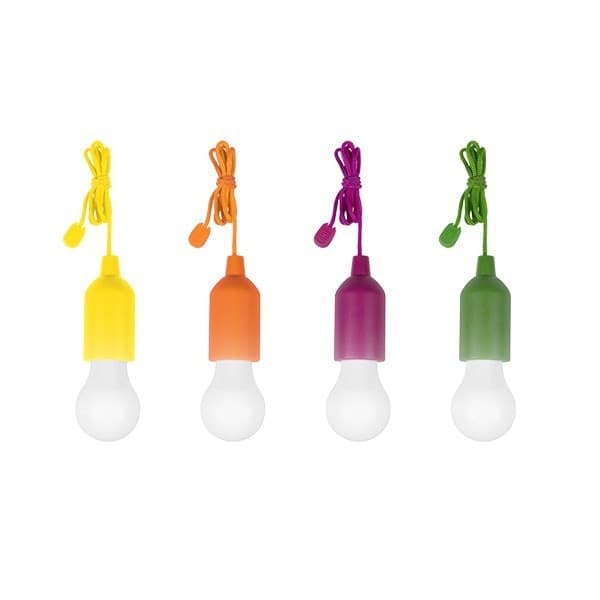LAMPADINA LAMPADA LUCE A LED A BATTERIE PORTATILE ANTIURTO CON CORDA SENZA FILI - 11