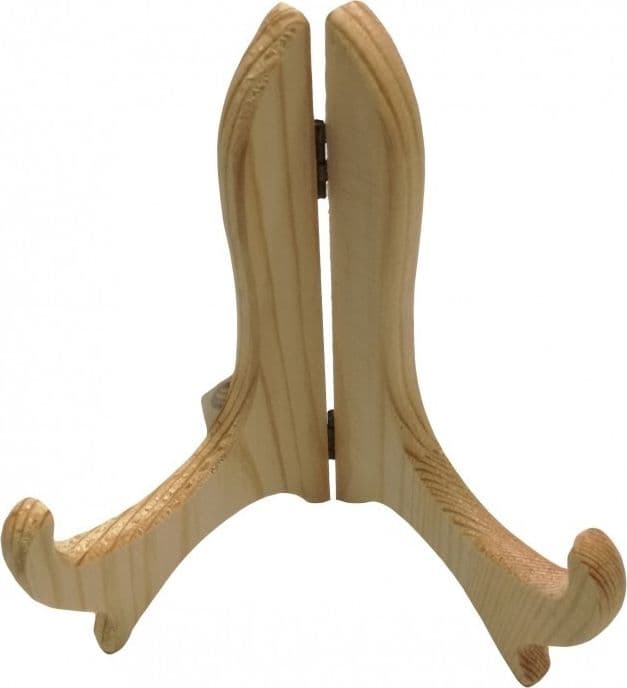 ESPOSITORE 14CM 6'' LEGNO CHIARO SUPPORTO PIEGHEVOLE CAVALLETTO TAVOLO GANCIO