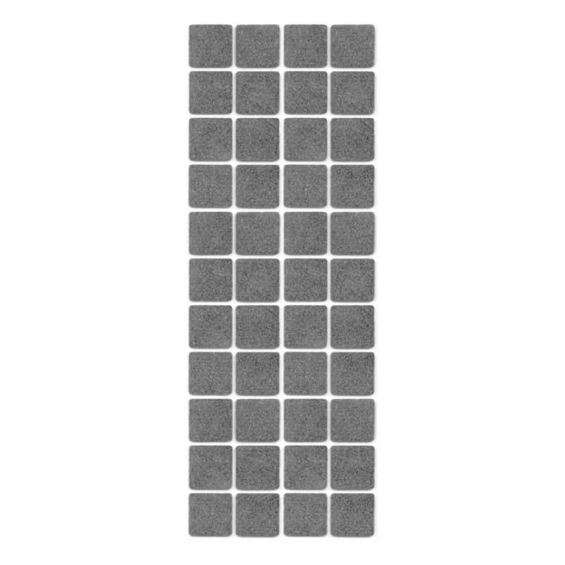 SET 2 CONFEZIONI 36 PEZZI GOMMINI FELTRINI QUADRATI 2.5X2.5CM ANTIGRAFFIO SEDIE