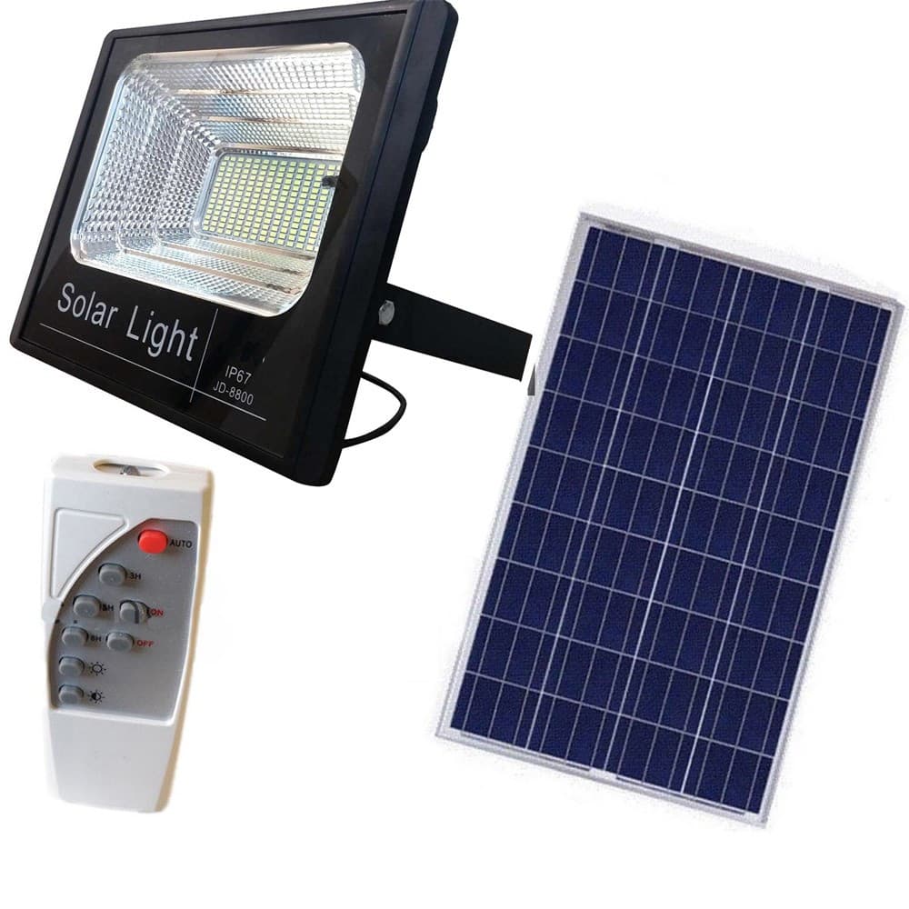 FARO PANNELLO ENERGIA SOLARE FARETTO LED LUCE BIANCA IP67 CON TELECOMANDO - 8