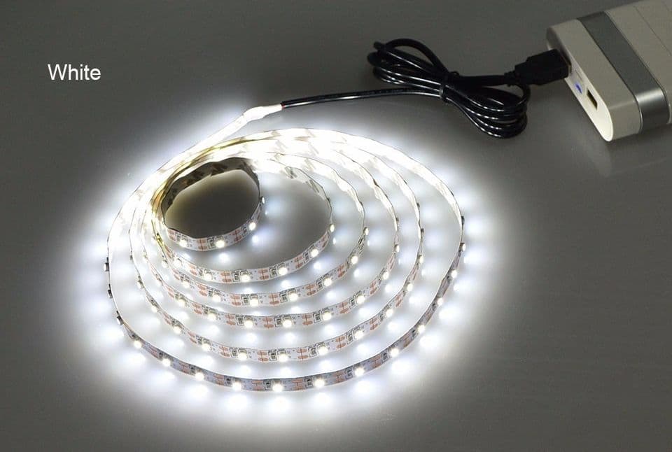 STRIP LED LUCE FREDDA STRISCIA 90 CM USB PER RETROILLUMINAZIONE TELEVISORE TV - 6