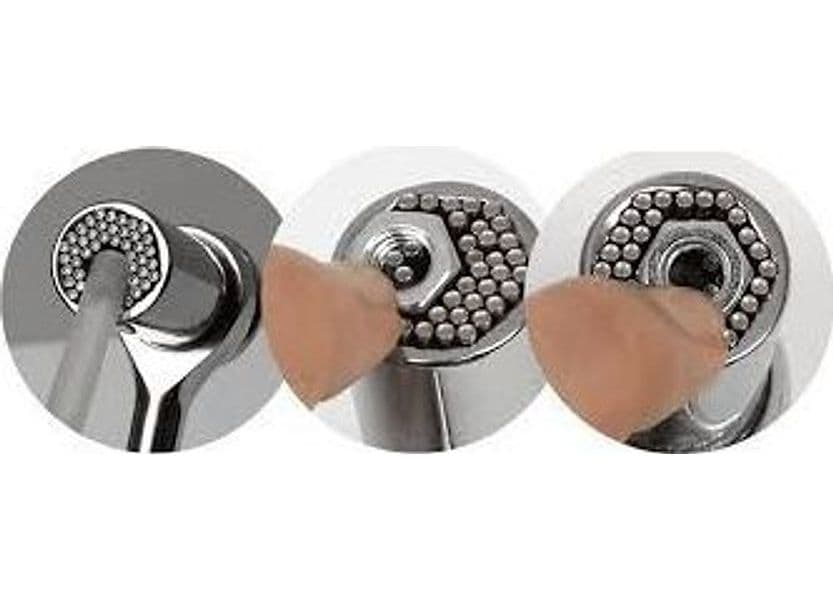 KIT 3 PEZZI CHIAVE UNIVERSALE A BUSSOLA da 7 A 19 mm AVVITA SVITA DADO BULLONE - 4