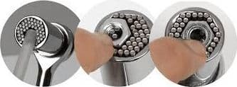 KIT 3 PEZZI CHIAVE UNIVERSALE A BUSSOLA da 7 A 19 mm AVVITA SVITA DADO BULLONE - 4