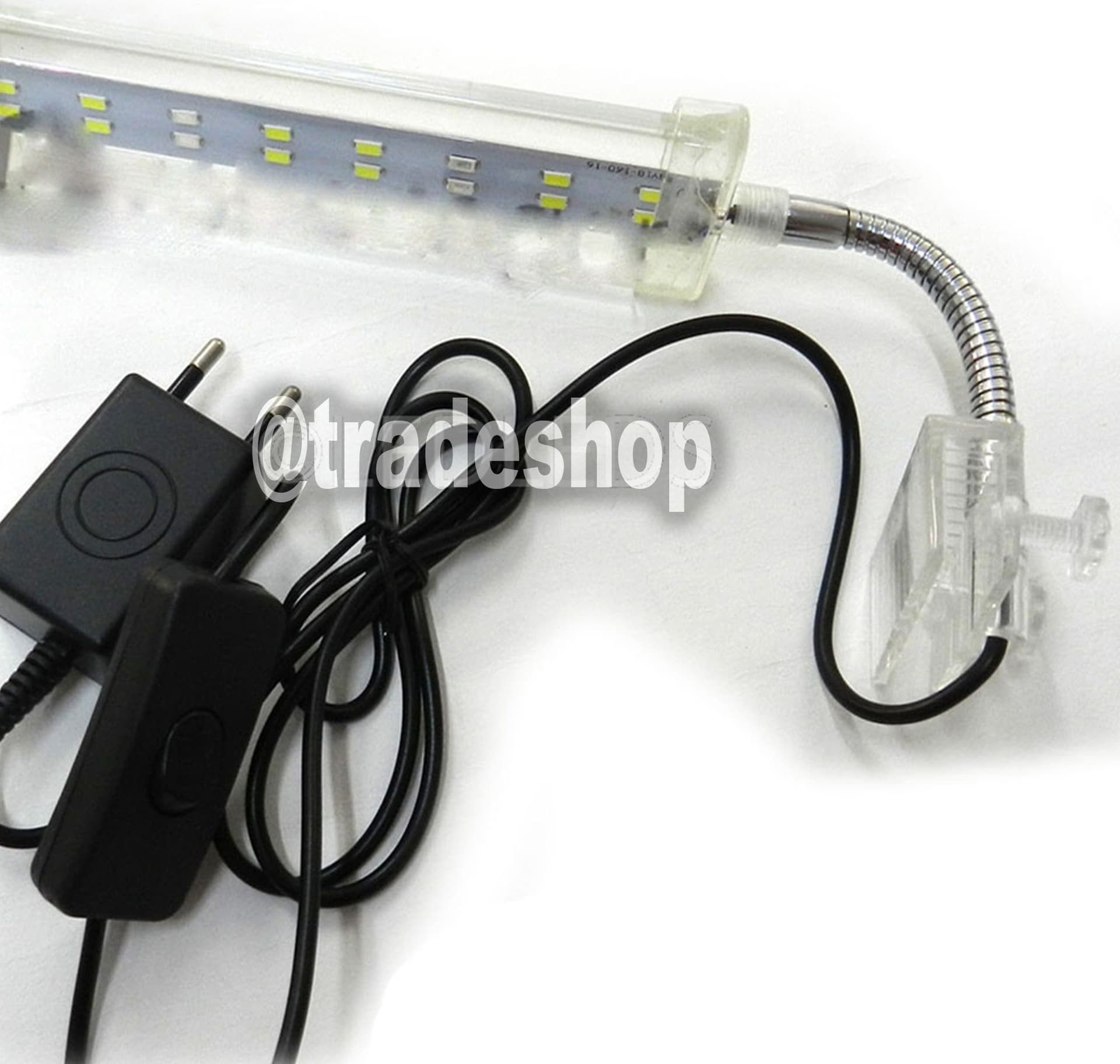 LAMPADA CLIP 22 LED BORDO ILLUMINAZIONE PER ACQUARIO ESTERNA LUCE BIANCA BLU 10W