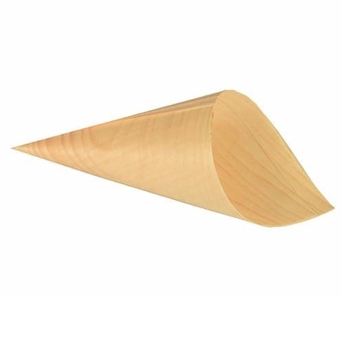 SET 12 CONI FINGER FOOD IN FIBRA DI PIOPPO CATERING APERITIVO 22,5 X 15,5 CM - 3
