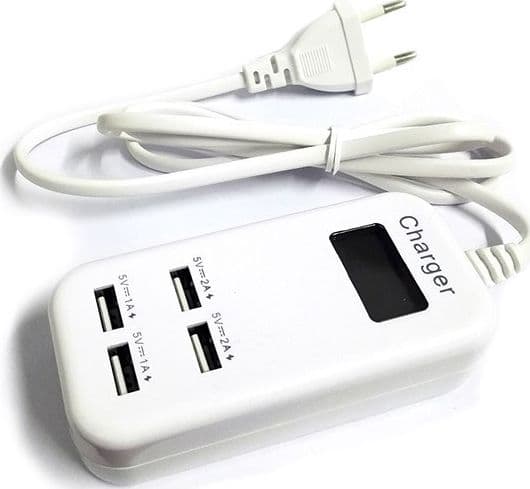 HUB USB 4 PORTE 6A CON DISPLAY LED PER CONTROLLO RICARICA BATTERIA - 2