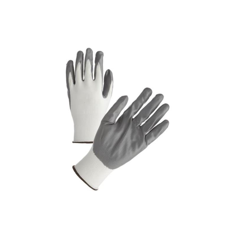 GUANTO DA LAVORO SPALMATO IN NITRILE NYLON GUANTI PROTETTIVI MISURA MEDIA ADULTI - 2