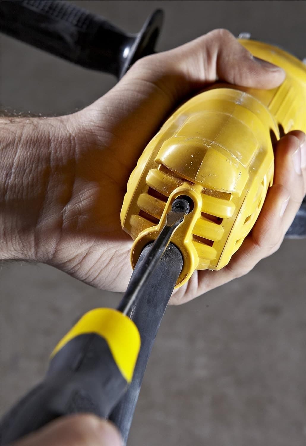 SMERIGLIATRICE ANGOLARE 800W 115mm FLEX DEWALT DWE4056 interruttore NO-VOLT - 7