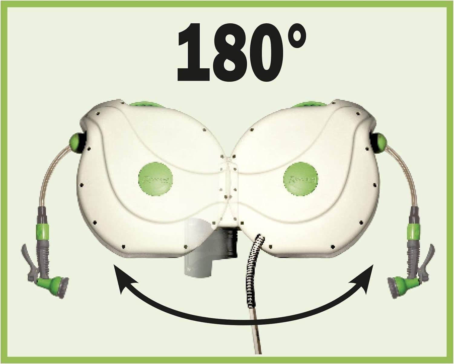 AVVOLGITUBO AUTOMATICO ACQUA 30 METRI RIBIMEX PRD32P CON FISSAGGIO A PARETE - 3