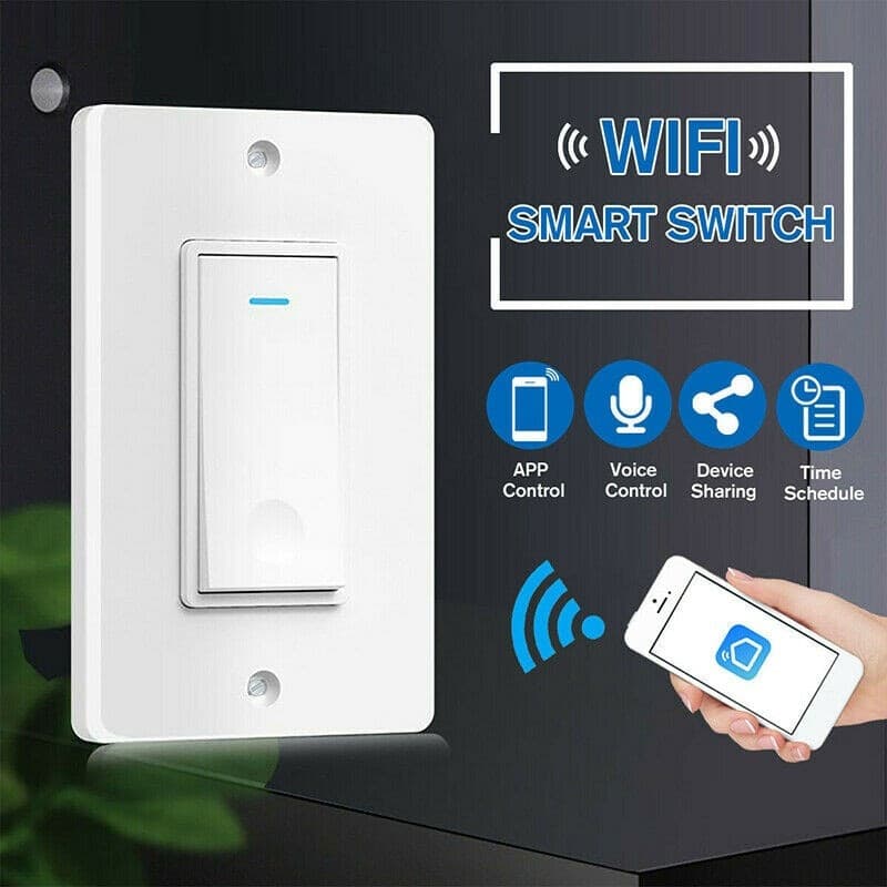 INTERRUTTORE LUCI SMART WIFI COMPATIBILE CON ALEXA GOOGLE IFTTT CONTROLLO VOCALE - 7