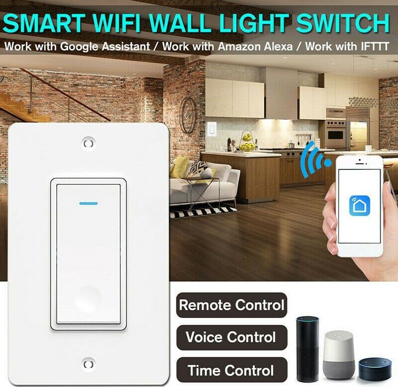INTERRUTTORE LUCI SMART WIFI COMPATIBILE CON ALEXA GOOGLE IFTTT CONTROLLO VOCALE - 10