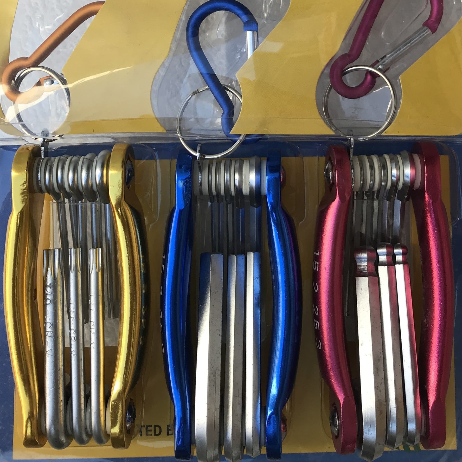 KIT SET 24 PEZZI CHIAVINI PIEGHEVOLI TORX FORATI ESAGONALI SFERICI BALL POINT - 7