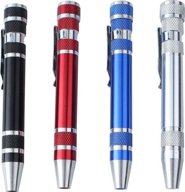 PENNA DI PRECISIONE 8IN1 IN ALLUMINIO MULTIFUNZIONE SET PUNTE CACCIAVITI CACCIAVITE TORX - 2