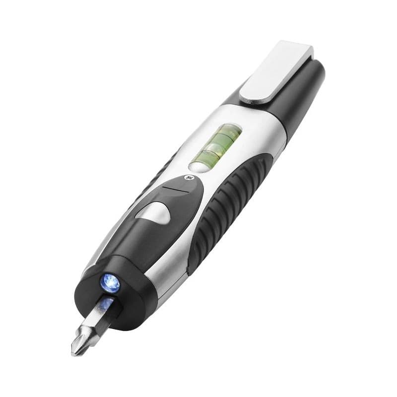 PENNA MULTIFUNZIONE CON CACCIAVITE A TAGLIO 3/16 1/8 CROCE STELLA PH2 PH0 LIVELLA LUCE LED REGALO UOMO - 2