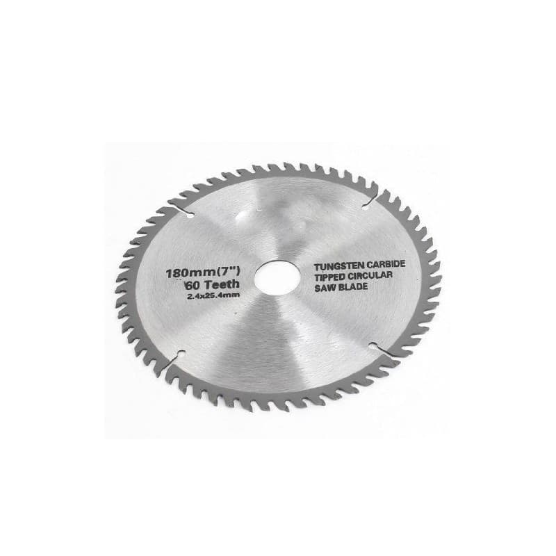 LAMA DISCO PER SEGHE CIRCOLARI TAGLIO LEGNO SMERIGLIATRICE 180 MM 7 POLLICI 60T