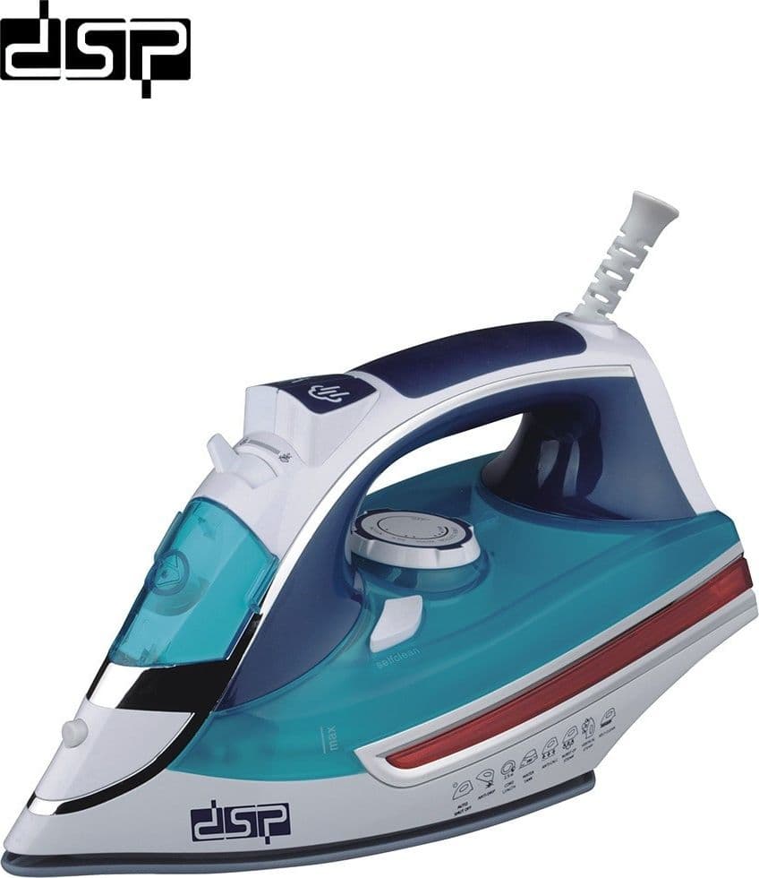 FERRO DA STIRO A VAPORE 2000 W TERMOSTATO VAPORE PIASTRA IN CERAMICA STEAM IRON - 10