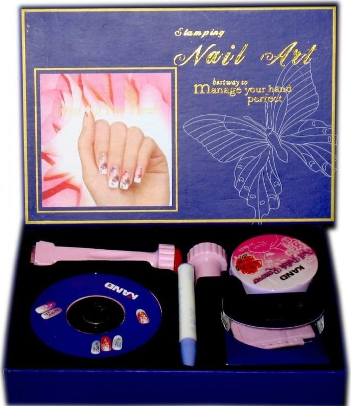 SET 2 TIMBRI CON 4 DISCHI PER DECORAZIONE 12 DISEGNI CAD UNGHIE NAIL ART STAMPO