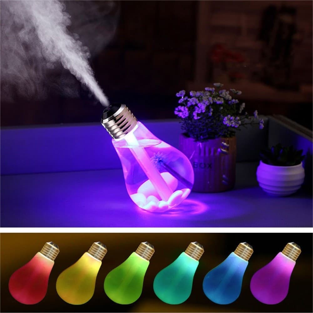 LAMPADINA DIFFUSORE UMIDIFICATORE PER AMBIENTI LED RGB AROMATERAPIA CROMOTERAPIA - 2
