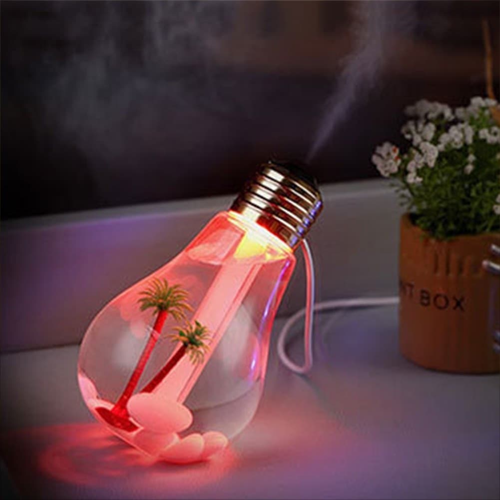 LAMPADINA DIFFUSORE UMIDIFICATORE PER AMBIENTI LED RGB AROMATERAPIA CROMOTERAPIA - 12