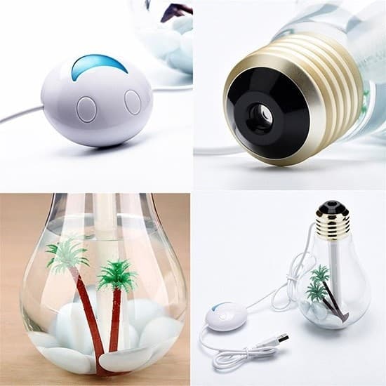 LAMPADINA DIFFUSORE UMIDIFICATORE PER AMBIENTI LED RGB AROMATERAPIA CROMOTERAPIA - 17