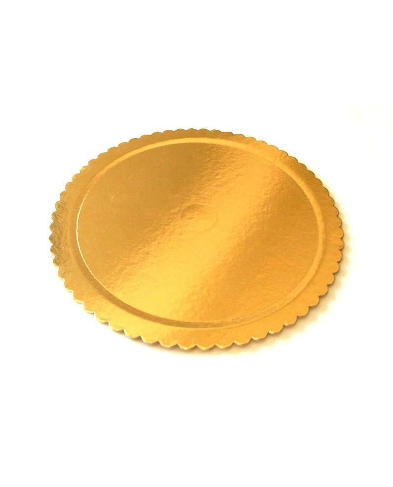 2 PEZZI VASSOIO PORTA SOTTO TORTA DIAMETRO 35 CM ORO TONDO CICROLARE PIATTO