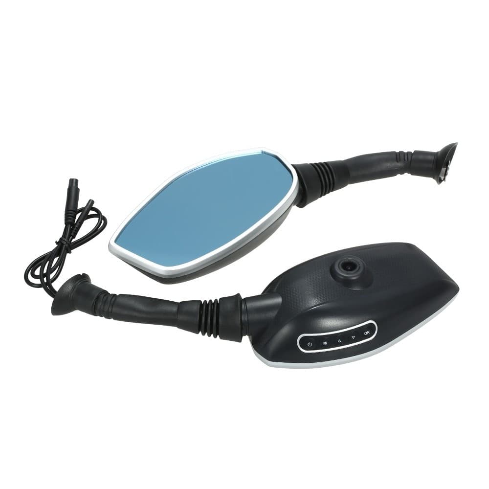 COPPIA SPECCHIETTI MOTO 2.4" DVR CAMERA SPECCHIETTO CAMERA RETROVISORE FRONTALE - 14
