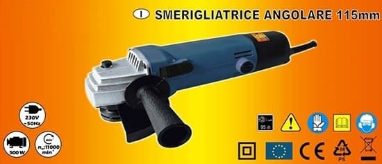 SMERIGLIATRICE ANGOLARE FLEX 115MM 500W TG115A-115 DISCO DIAMANTATO IN OMAGGIO - 2