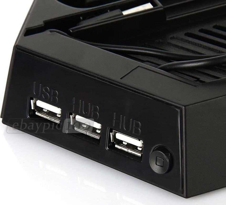 BASE DI RICARICA DOPPIA CON VENTOLA PER PS4 CONSOLE CONTROLLER JOYPAD HUB USB - 3