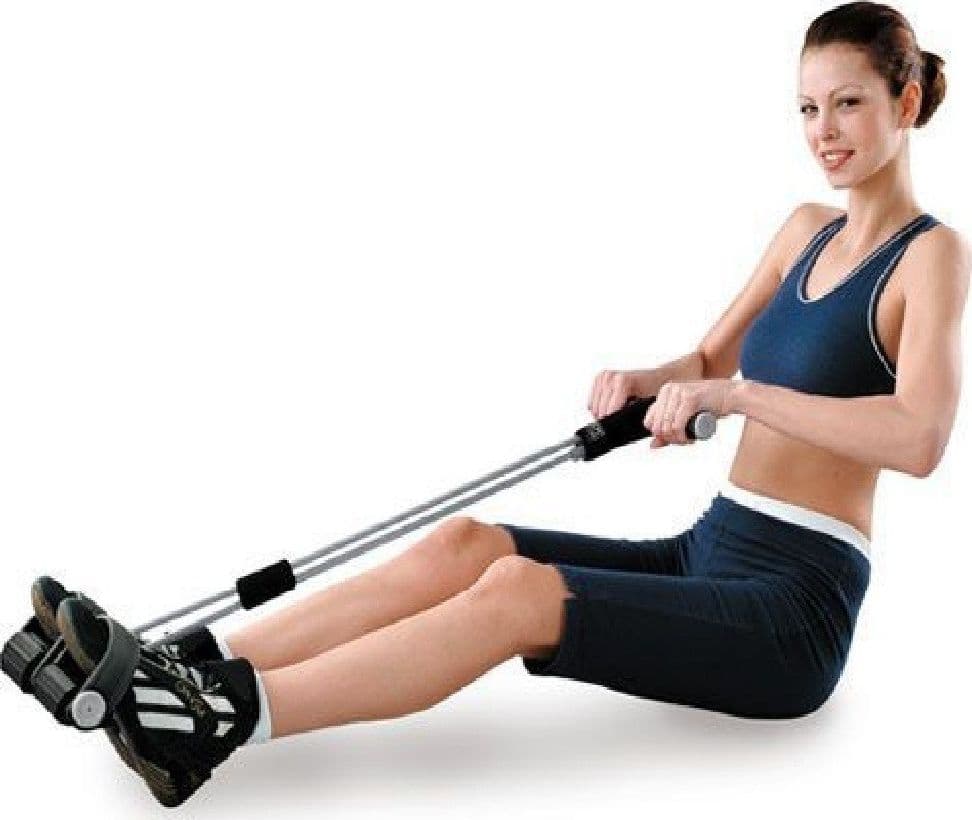 ELASTICO CON PEDALI TUMMY TRIMMER ALLENAMENTO MUSCOLI ADDOMINALI GAMBE BRACCIA - 2