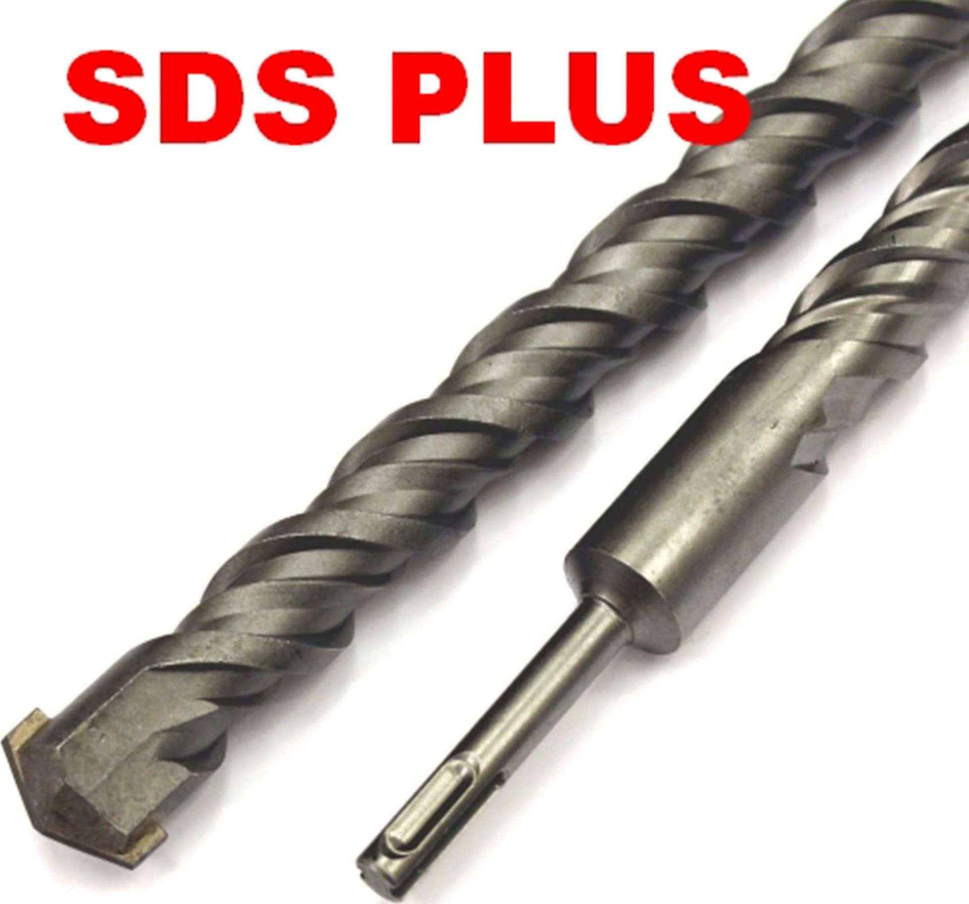 PUNTA GIGANTE A DOPPIA ELICA CON ATTACCO SDS PLUS PER MARTELLO DEMOLITORE – 800 X 32 mm – TrAdE Shop Traesio – argentato