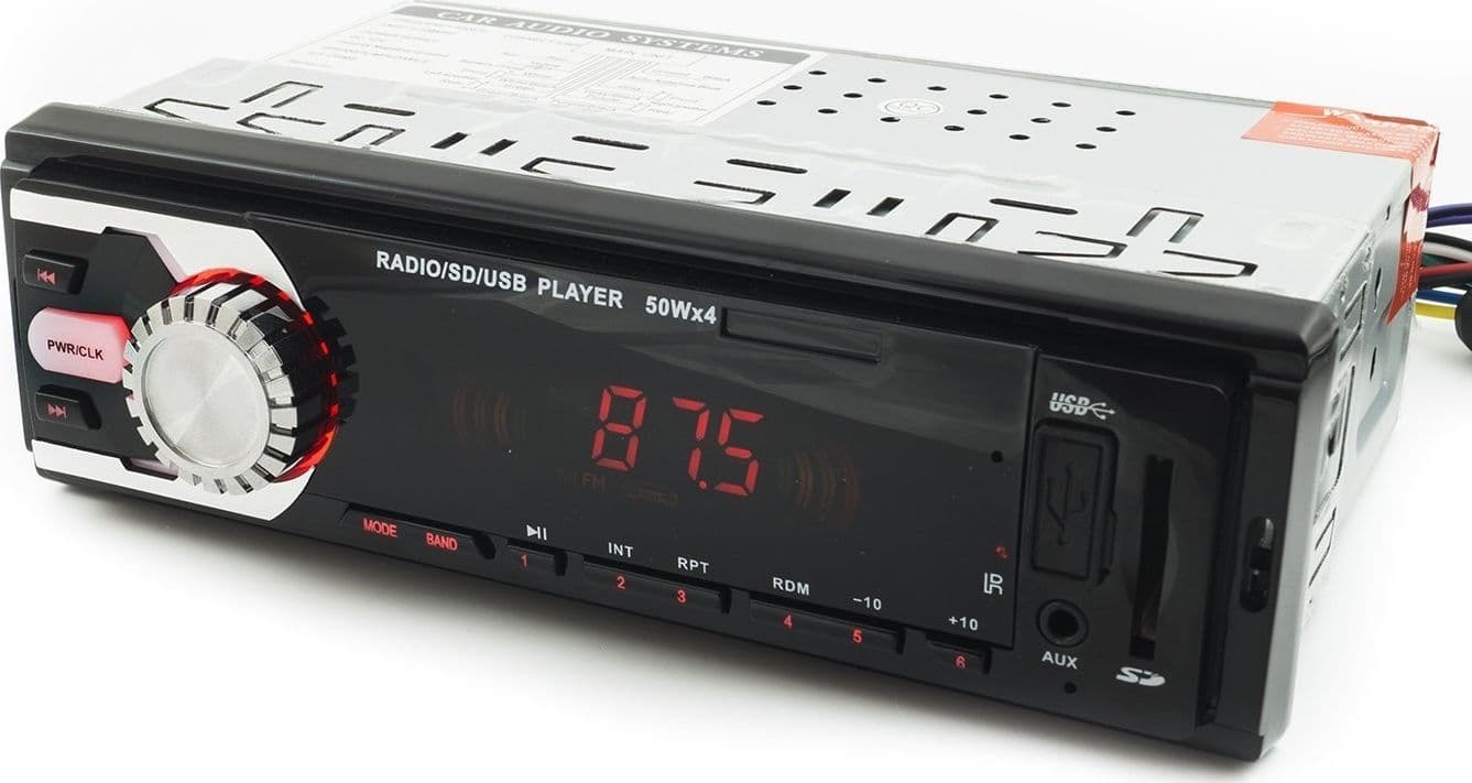 AUTORADIO STEREO AUTO CAMPER RADIO FM MP3 USB SLOT SD AUX 50Wx4 4104 - 5