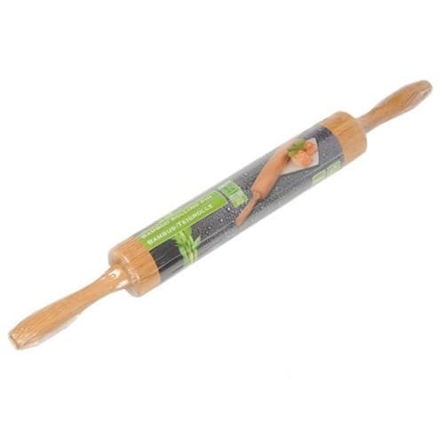 MATTARELLO BAMBù BAMBOO GIREVOLE 45CM PERNO DI ROTOLAMENTO LEGNO NATURALE CUCINA - 2