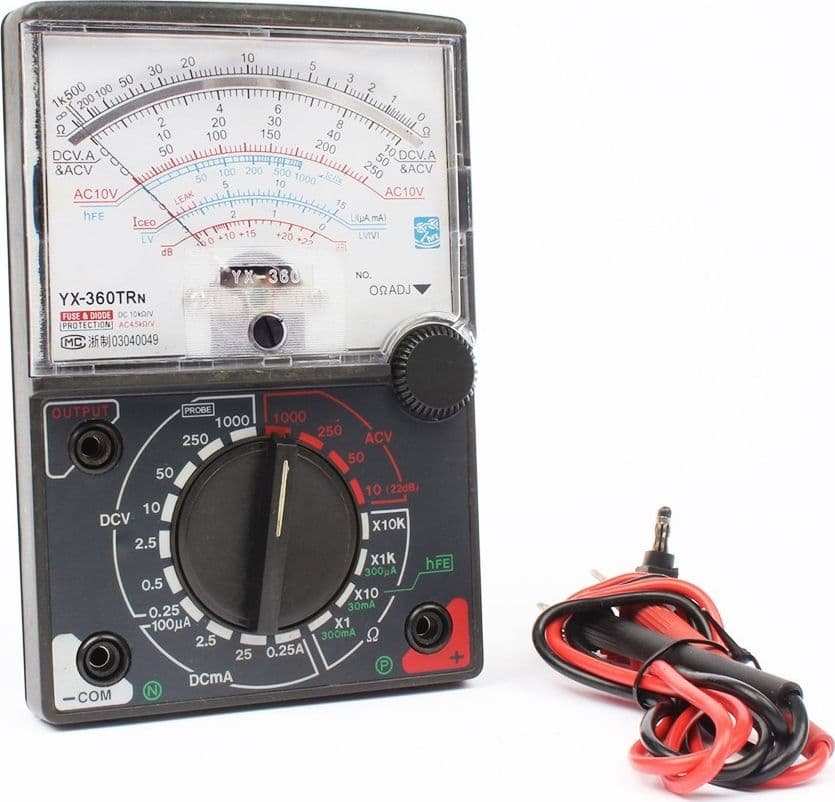 MISURATORE ANALOGICO PORTATILE VOLTMETRO AMPEROMETRO OHMMETRO YX-360TRN - 5