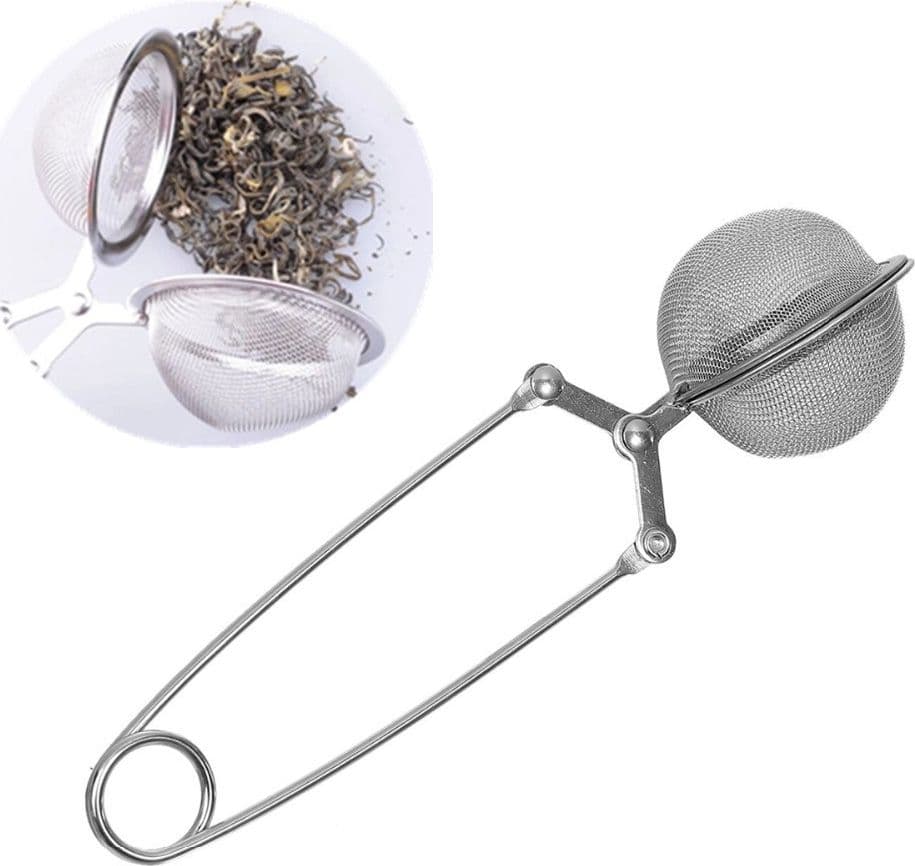 INFUSORE PER TE' THE TISANA A SFERA CON PINZA PROFESSIONALE IN ACCIAIO TISANIERA - 5