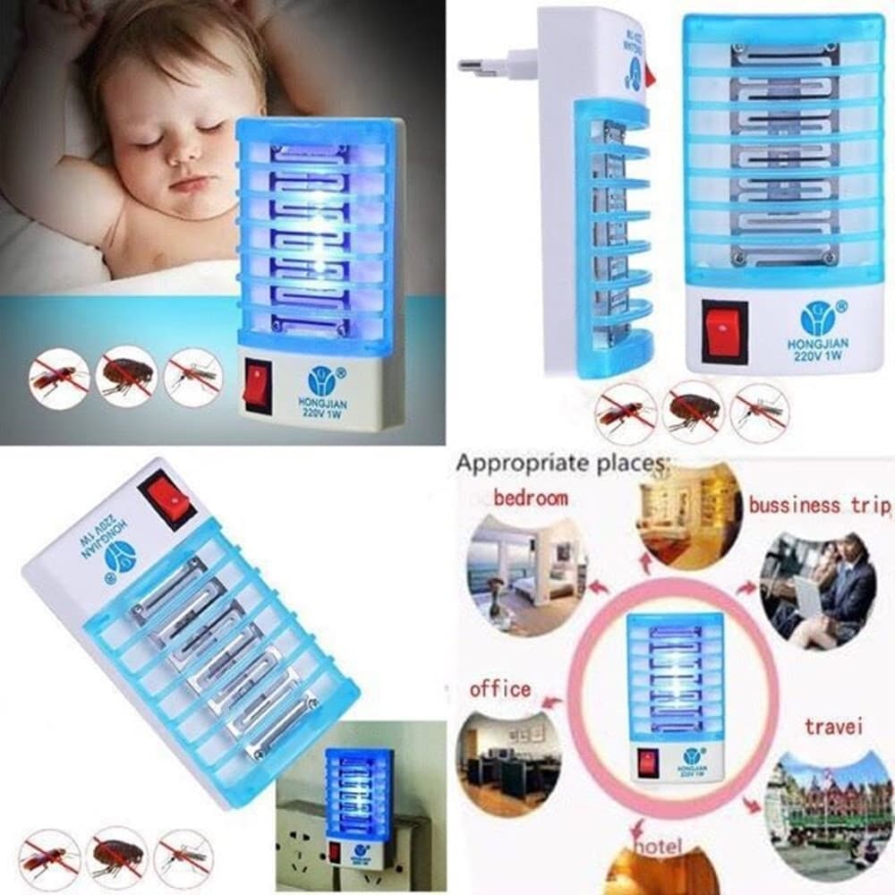 AMMAZZA ZANZARE ZANZARIERA ELETTRICA A LED ANTISETTICO ALIMENTAZIONE 220V 1W - 3