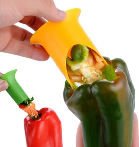 KIT SVUOTA PEPERONI VERDURA PEPERONE ACCESSORIO STRUMENTO CUCINA SCAVINO VERDURE - 7