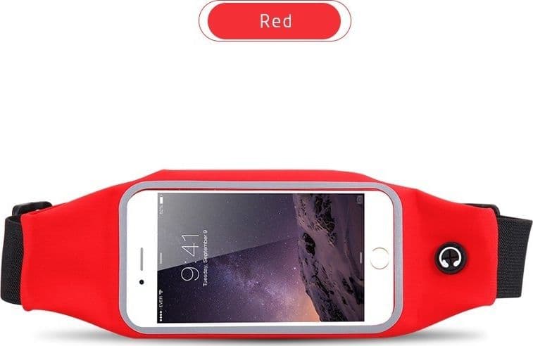 CINTURA CON TASCHE ZIP SPORT BELT MARSUPIO PORTA SMARTPHONE CELLULARI 4,7" - 7