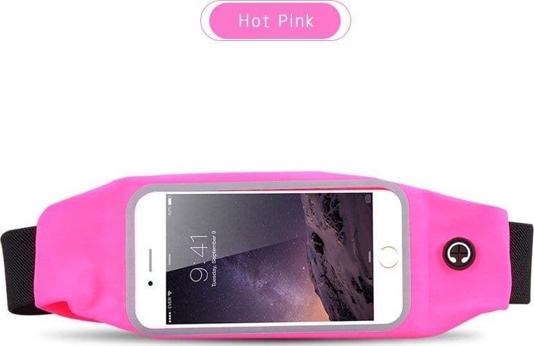 CINTURA CON TASCHE ZIP SPORT BELT MARSUPIO PORTA SMARTPHONE CELLULARI 4,7" - 8
