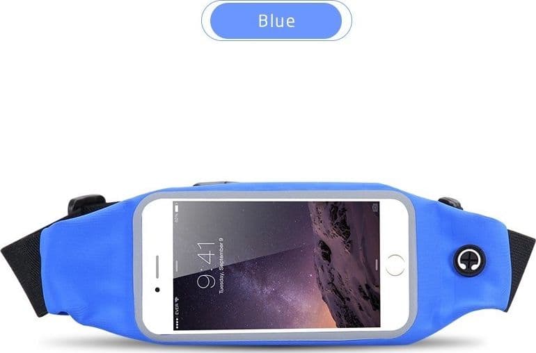 CINTURA CON TASCHE ZIP SPORT BELT MARSUPIO PORTA SMARTPHONE CELLULARI 4,7" - 10