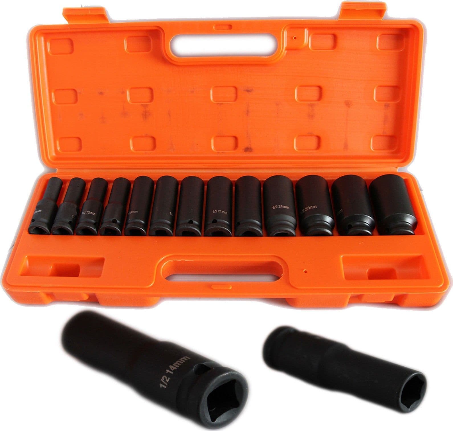 13 BUSSOLE PER PISTOLA AVVITATORE PNEUMATICA ESAGONALI ATTACCO 1/2" DA 10-32 mm