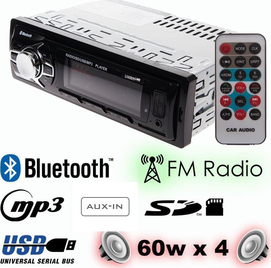 STEREO AUTO AUTORADIO CD DVD MP3 MP4 SD USB AUX IN 60WX4 FRONTALINO ESTRAIBILE - 2