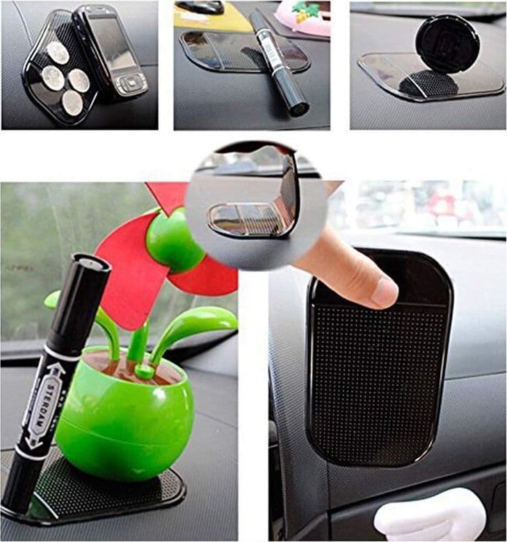 TAPPETINO ADESIVO IN SILICONE SUPPORTO ANTISCIVOLO CRUSCOTTO AUTO SMARTPHONE - 7