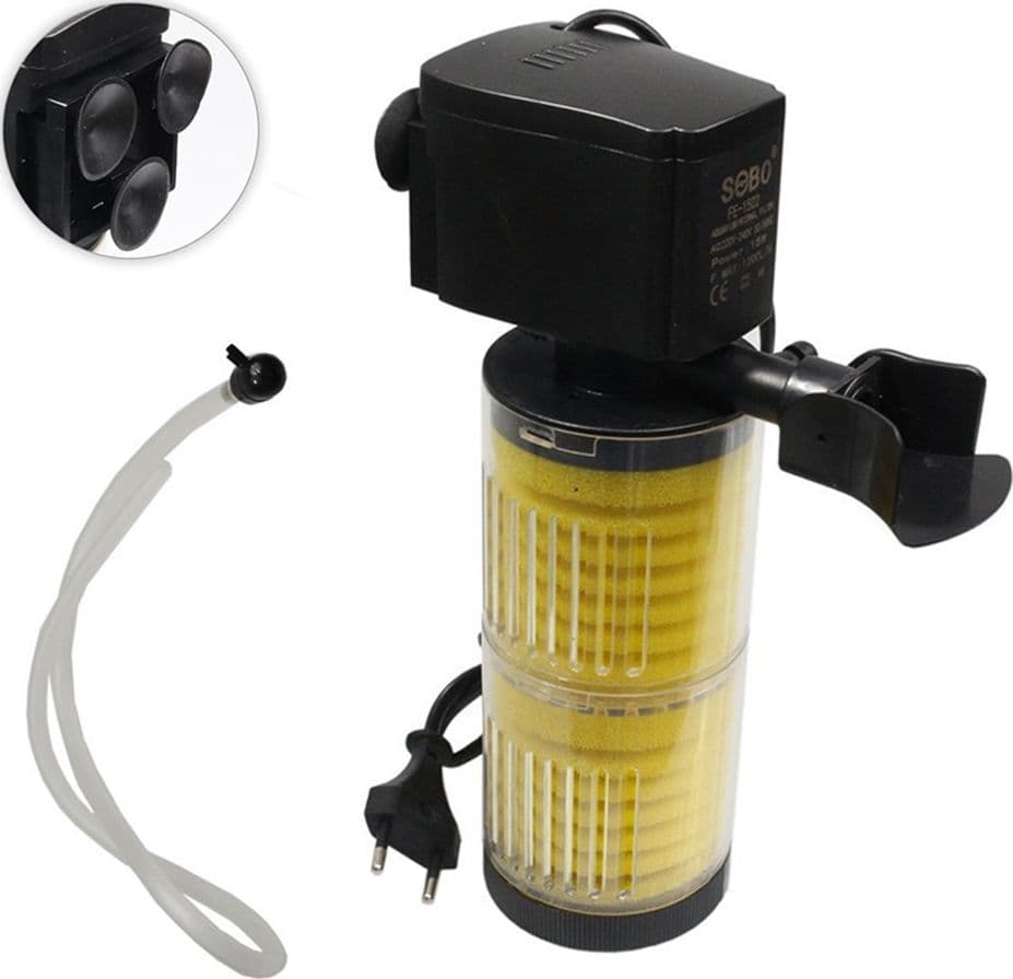 FILTRO IMMERSIONE ACQUARIO ACQUA DOLCE E SALATA 1200l/h POMPA INTERNA FK-1502 - 4