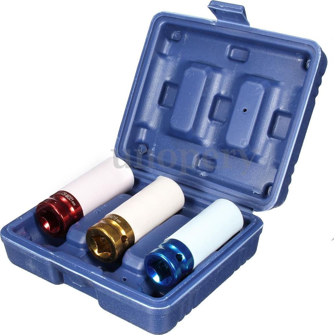 SET 3 CHIAVI A BUSSOLA PER DADI CERCHIO RUOTE ATTACCO 1/2" RIVESTITE 17 19 21 MM - 5