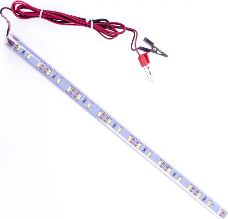 BARRA PROFILO LED 12V 11W LUCE BIANCO FREDDO 6500° K PER AUTO CAMPER MOTO TUNING - 5