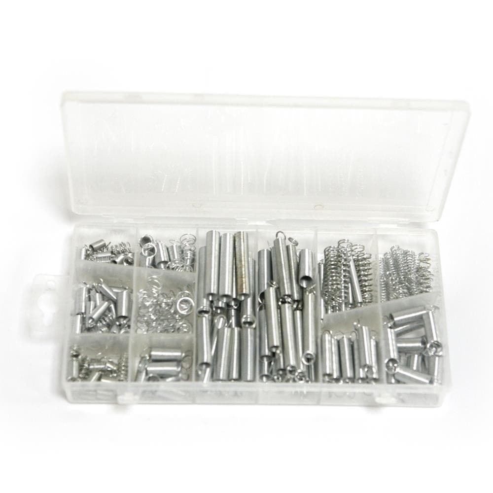 KIT ASSORTIMENTO SET MOLLE A COMPRESSIONE A TRAZIONE BOX 200 PEZZI VARIE MISURE - 2