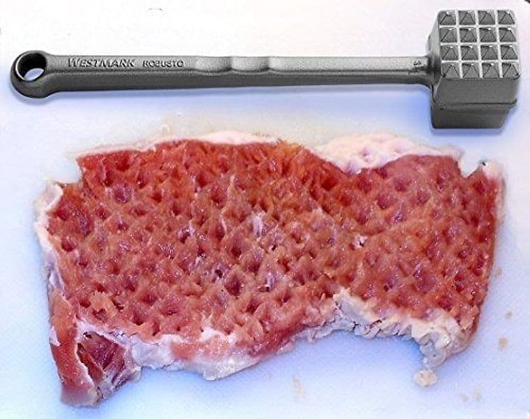 BATTICARNE DA CUCINA BATTI CARNE MORBIDA ALLUMINIO 2 FACCE SCIOGLI NERVI - 2